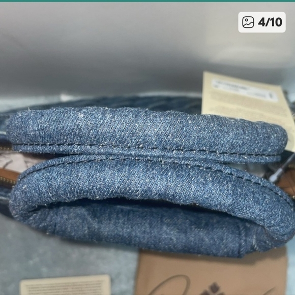 NWT Patricia Nash ‘Ossi’ Woven Denim Satchel - Picture 4 of 10